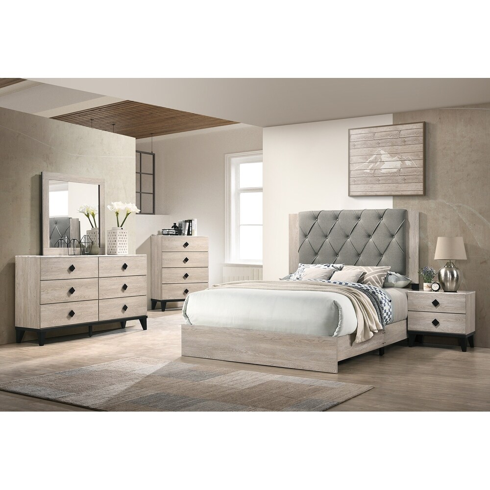 Bedroom Furniture Contemporary Color Nightstand Drawers