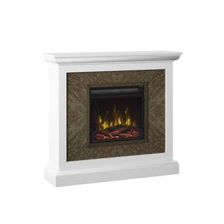 Twin Star Home 42 in. Wall Mantel Freestanding Electric Fireplace in White 18WM631-TPT01S