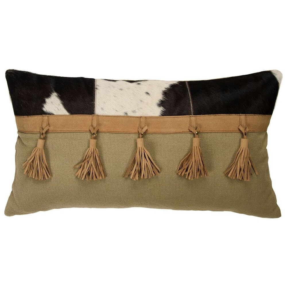 Rizzy Home Brown Half Solid With Tassels 14\