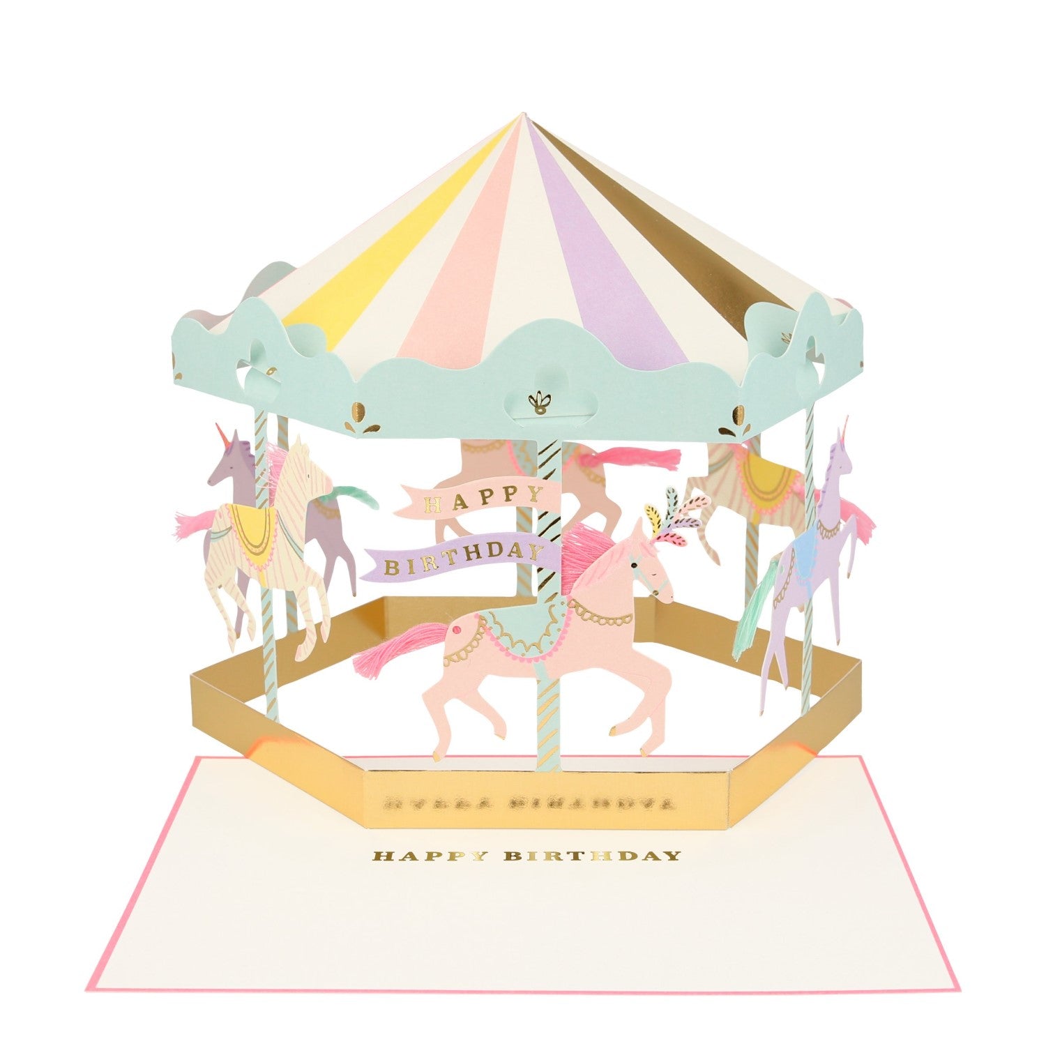 Carousel Stand-Up Birthday Card