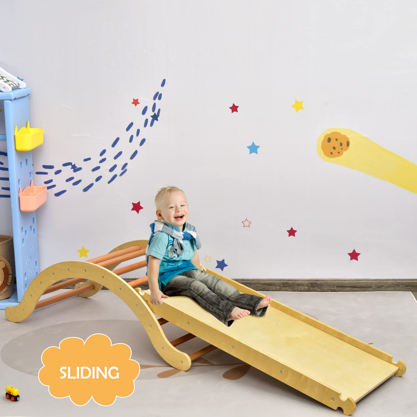 Costzon Climbing Ladder for Toddler with Ramp/Padding