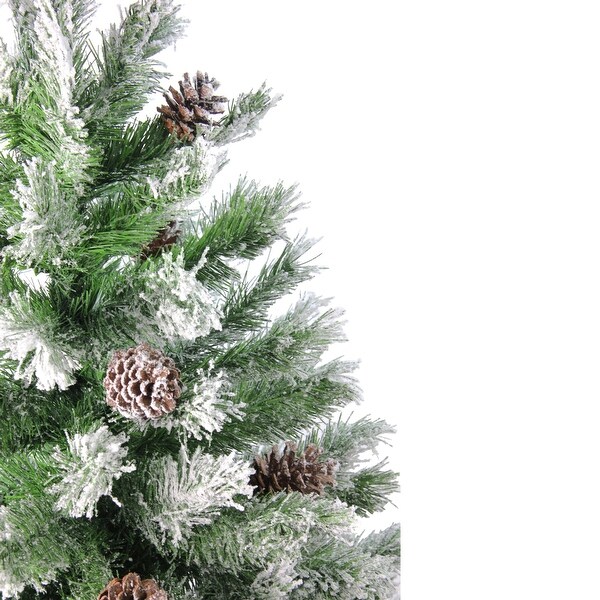 Medium Flocked Angel Pine Artificial Christmas Tree