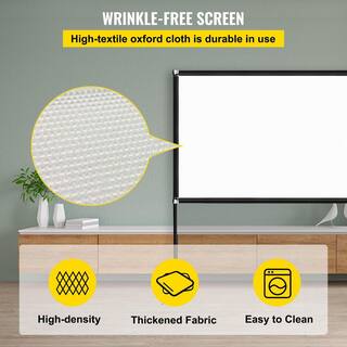 VEVOR 80 in. Outdoor Projector Screen with Stand Portable Movie Screen Projector Screen for Office Home Theater Use DSTPMYC80IEWVK6U9V0