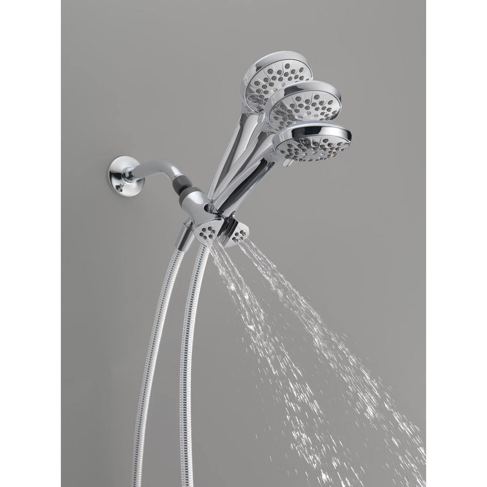 Peerless 3-Spray Patterns 1.75 GPM 3.5 in. Wall Mount Handheld Shower Head in Chrome 76341