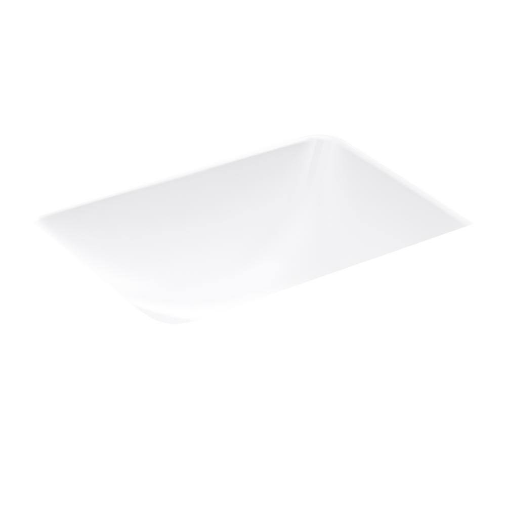 KOHLER Caxton Rectangle Undermount Bathroom Sink in White K-EC20000-0