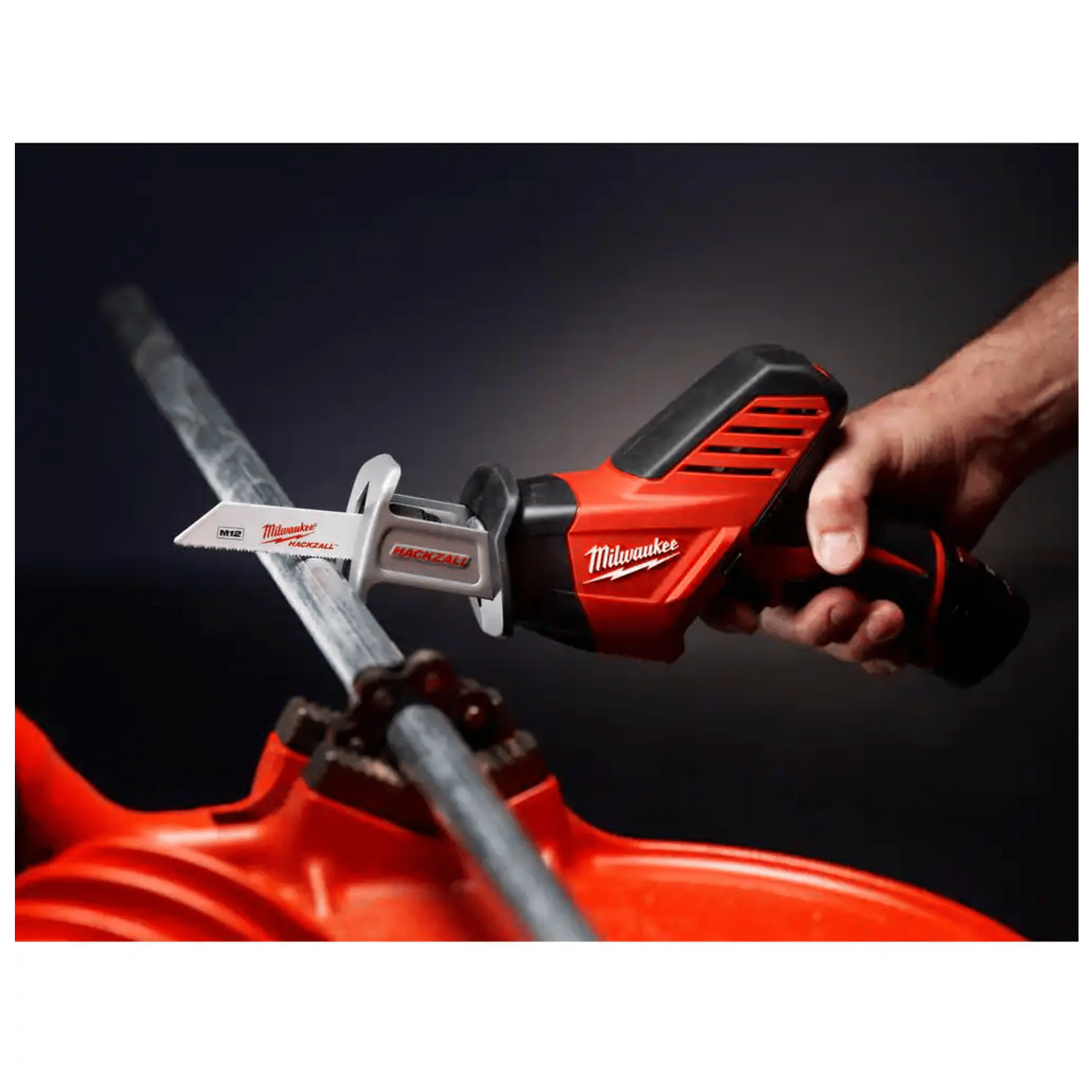 Milwaukee M12 12V Lithium-Ion HACKZALL Cordless Reciprocating Saw Kit w/ M12 Sub-Compact Band Saw and 6.0Ah XC Battery Pack