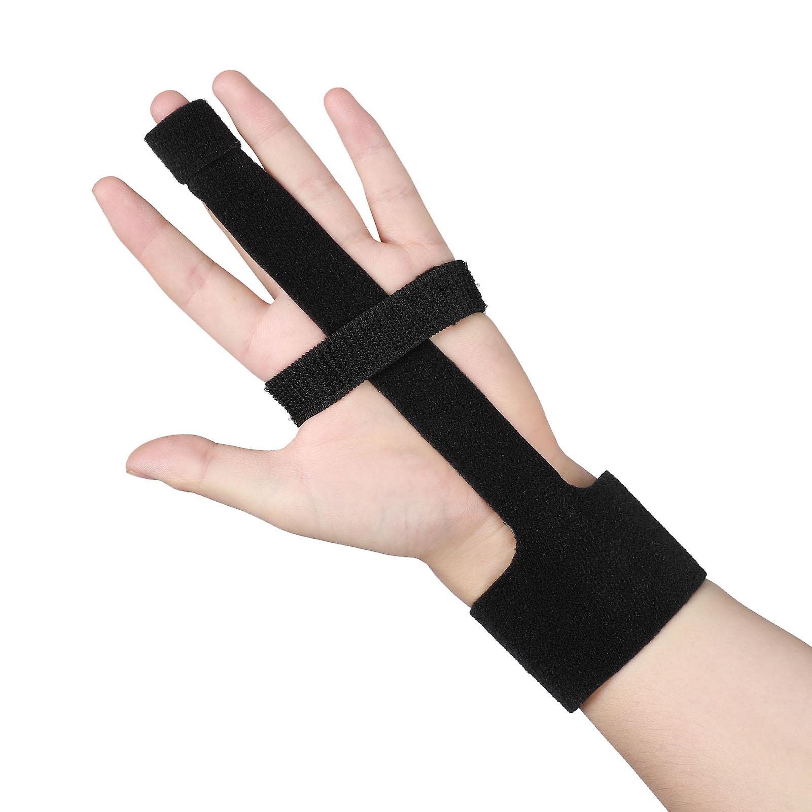 Fba Boutique Latest Improved Black Finger Guard With Steel Plate Finger Orthosis Combination Productblack