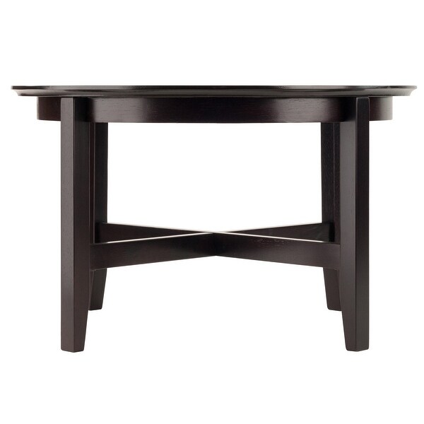 Skyline Decor Toby Round Coffee Table， Espresso