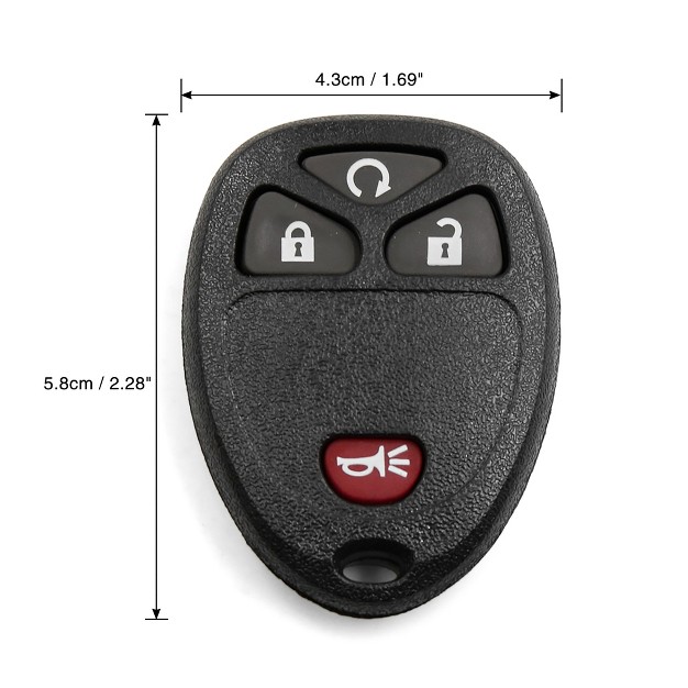 Unique Bargains New 4 Buttons Key Fob Remote Control Case Shell Replacement Kobgt04a For Chevrolet Hhr 2009 2011 Black 1 Pc