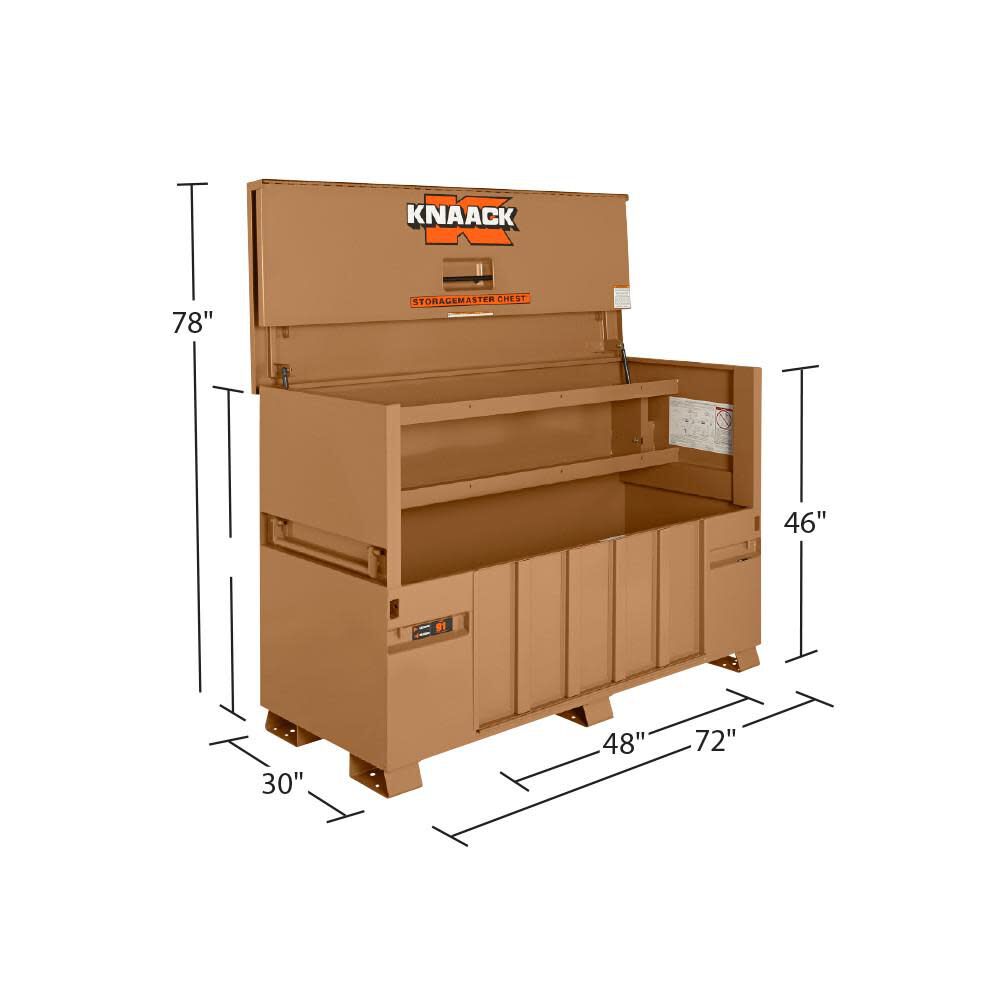 Knaack 30-in W x 72-in L x 49-in Steel Jobsite Box 91 from Knaack