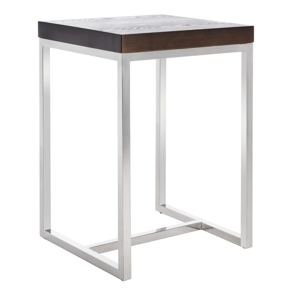 SAFAVIEH Couture High Line Collection Turner Stainless Steel Square End Table - 15.7