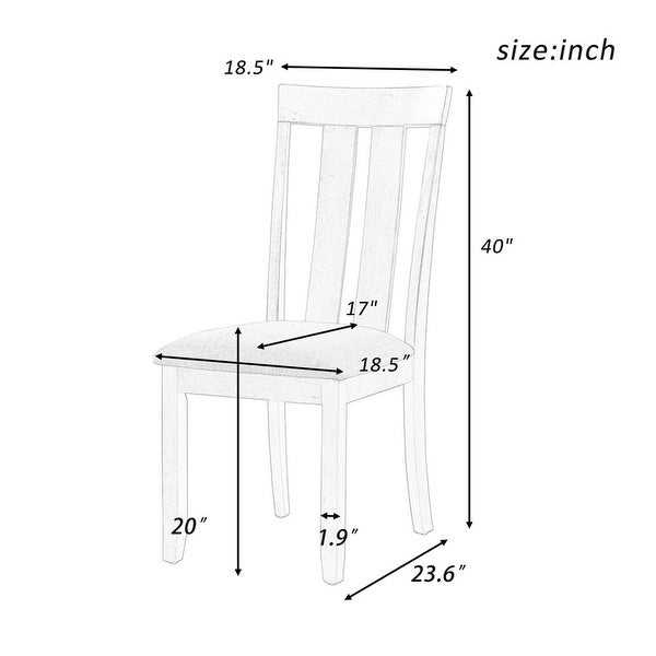 Dining Chairs Soft Fabric Dining Room Chairs with Seat Cushions and Curved Back