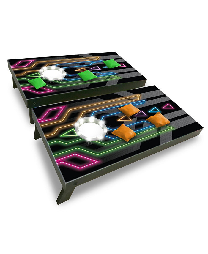 Ambassador Games Electronic Arcade Cornhole Neon Series  Set of 8