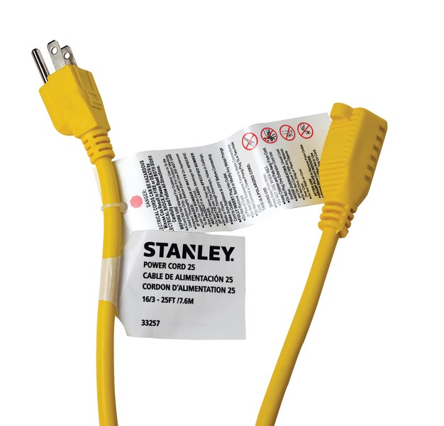 Stanley Tools Yellow Outdoor Power Extension Cord 25 Feet