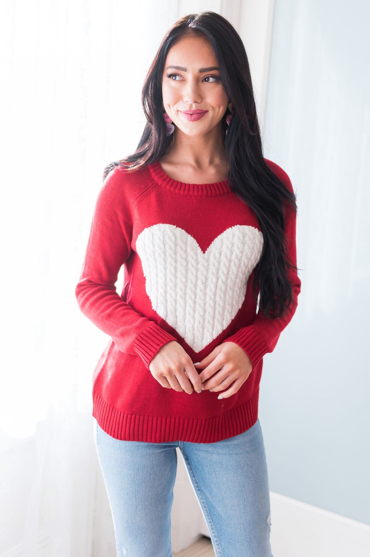 I Heart You Modest Sweater