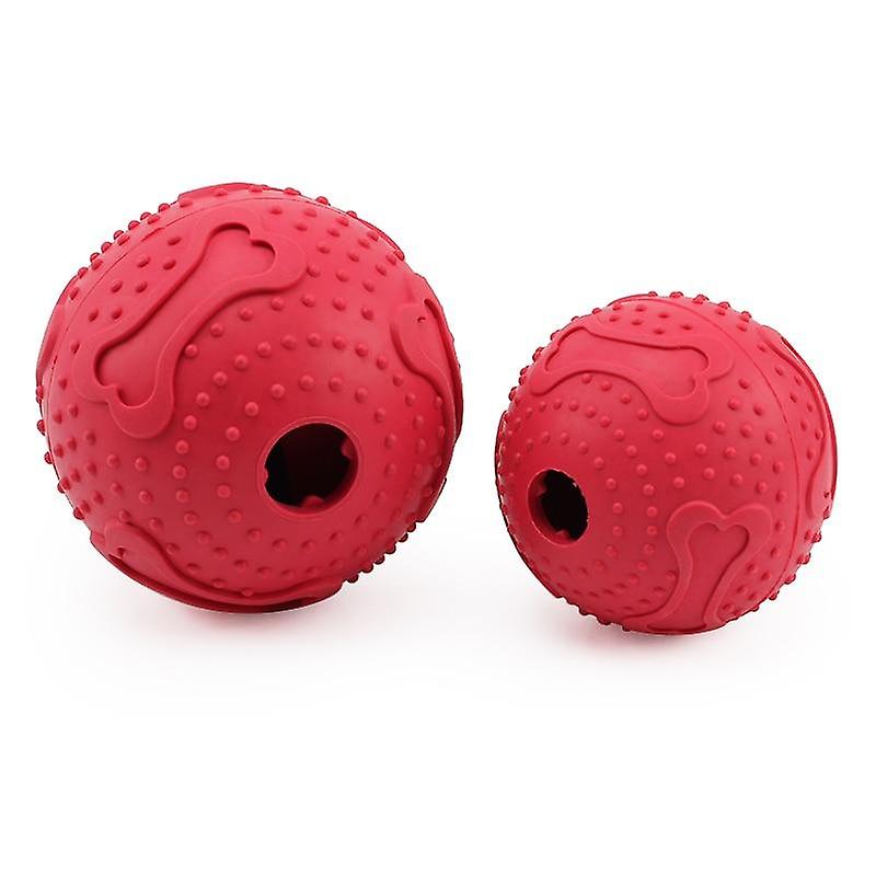 Red Treat Hider Ultra Durable Ball For Dogs Pet Toys