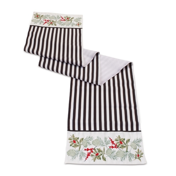 Striped Holiday Table Runner 72L