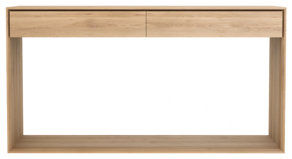 Oak 2 Drawer Console Table  OROA Nordic   Contemporary   Console Tables   by Oroa   Distinctive Furniture  Houzz