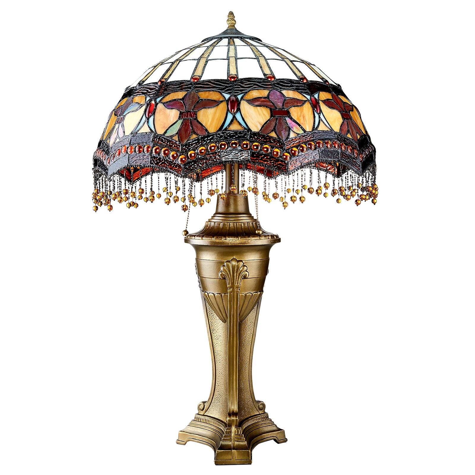 Design Toscano Victorian Parlor Tiffany-Style Stained Glass Table Lamp