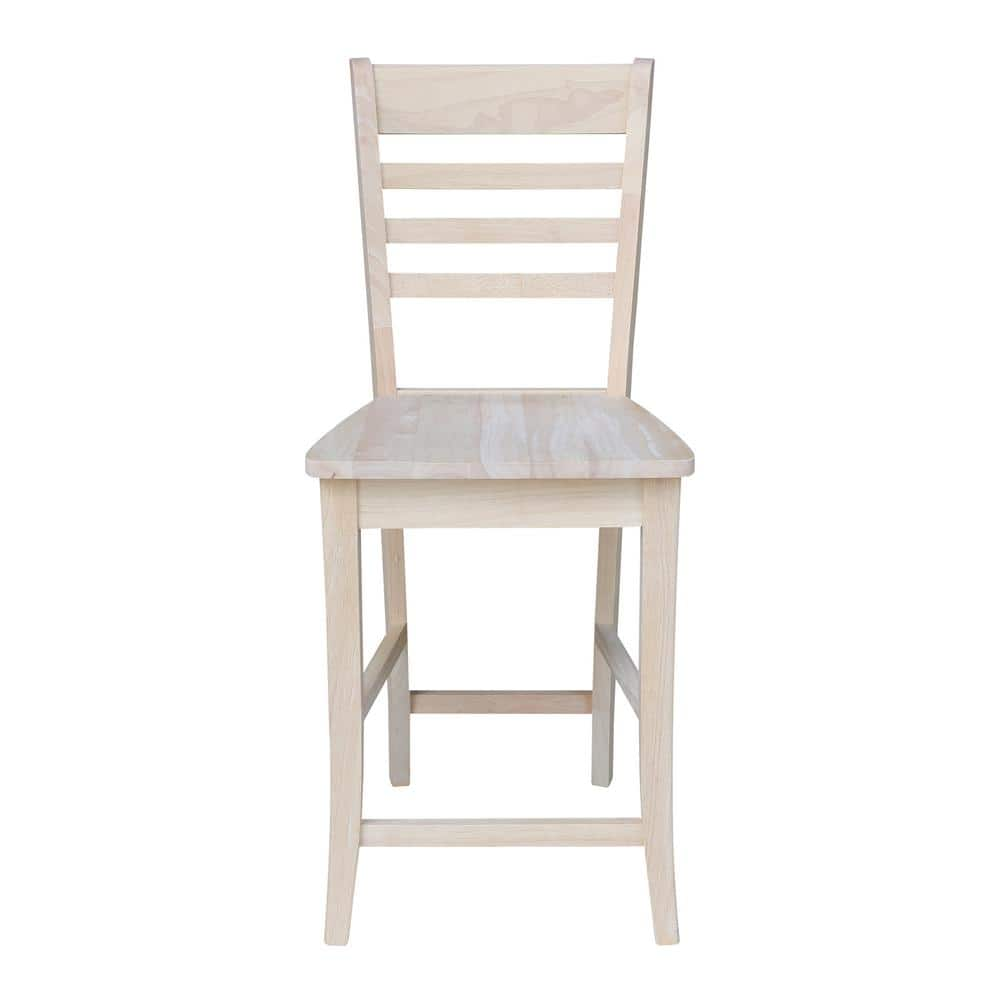 International Concepts Roma 24 in. Unfinished Wood Bar Stool S-3102