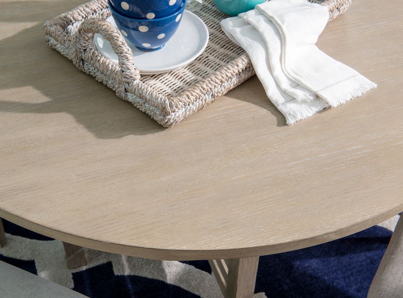 Coastal Sand 5-Pc 48 Round Dining Set