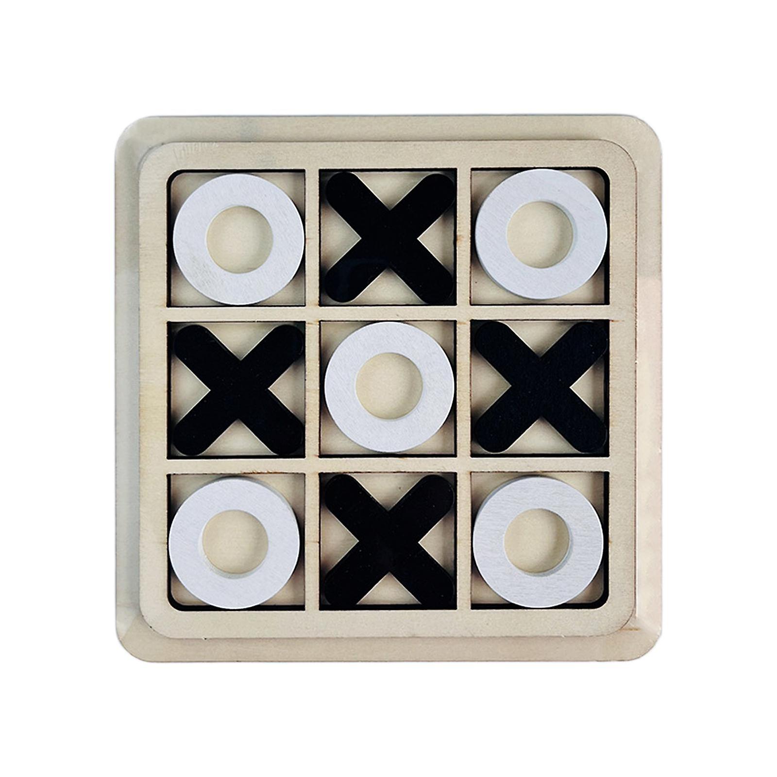 Tic Tac Toe Board Game For Adults And Family Night Activity Educational Toys Black White