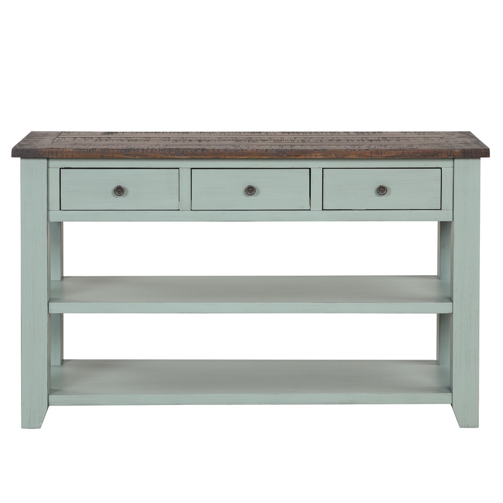 Solid Wood Top Console Table