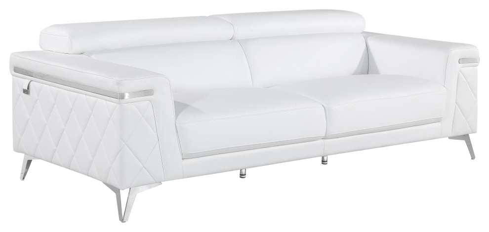 Mia Top Grain Italian Leather Sofa   Contemporary   Sofas   by Luxuriant Furniture  Houzz