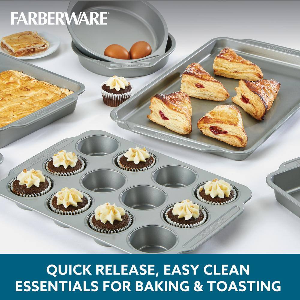 Farberware 8-Piece Gray Nonstick Bakeware Set 47765