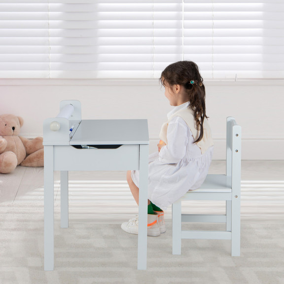 Costway 73148526 Wooden Kids Table and Chair Set w...