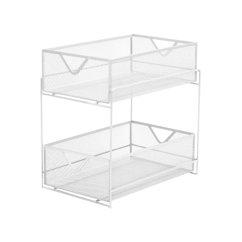 Mind Reader Network Collection 2-Tier Sliding Basket Storage