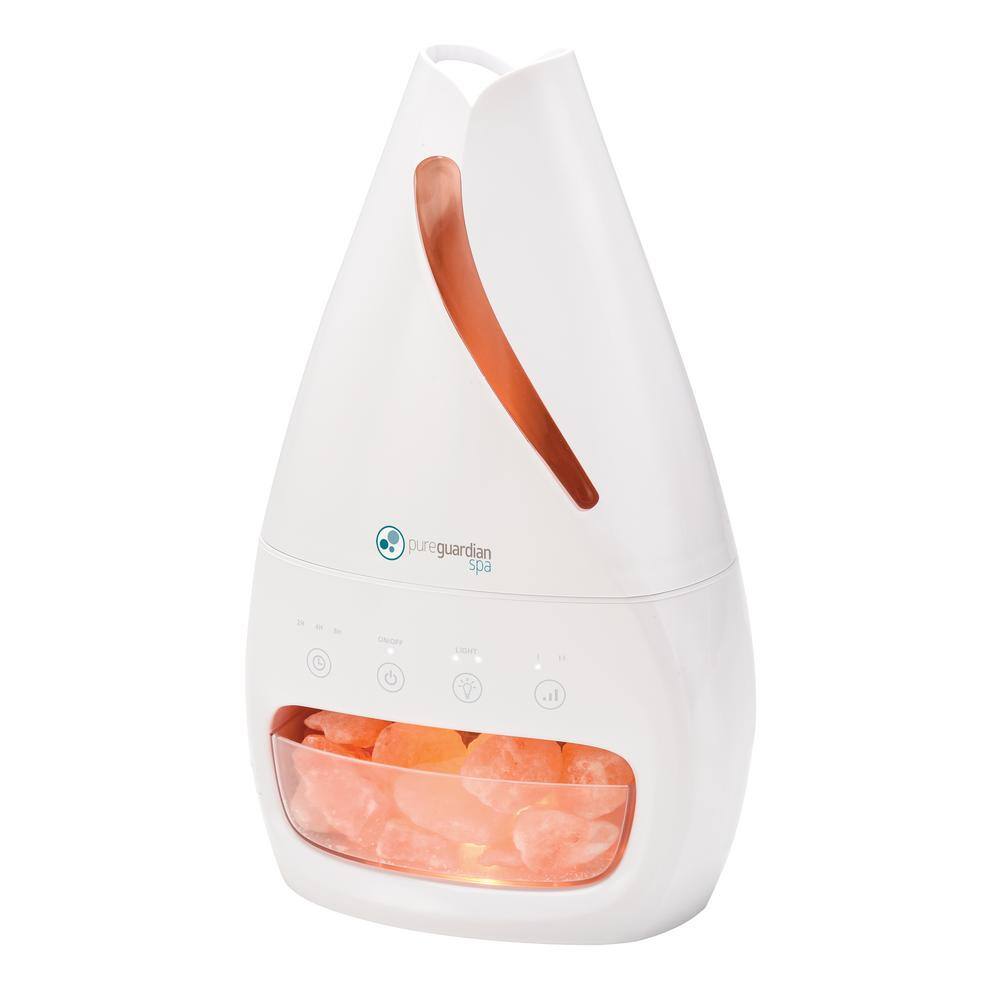 Pure Guardian 3-In-1 Himalayan Salt Lamp Ultrasonic Cool Mist Humidifier with Aromatherapy Tray H1117W