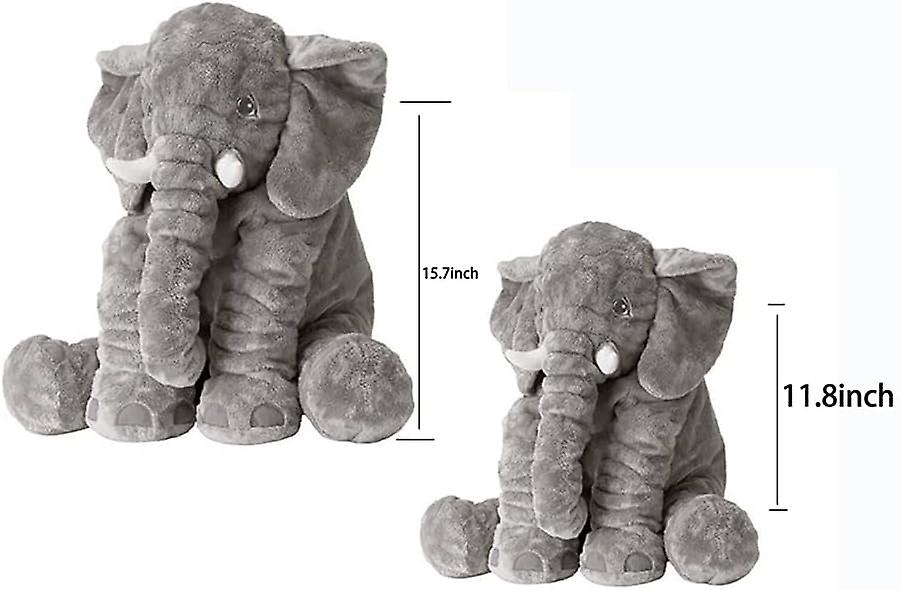 Elephant Stuffed Animal，elephant Plush Pillow， Bedtime Funny Elephant Gifts For Women And Kids (15.7 Inches)