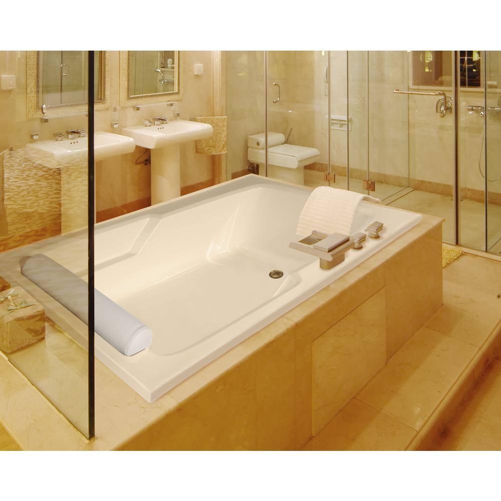 Hydro Systems Duo 72 in. x 48 in. Rectangular Drop-In Bathtub in White DUO7248ATO-WHI