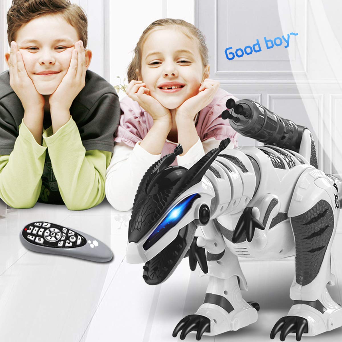 Fistone RC Robot Dinosaur Intelligent Interactive Smart Toy Electronic Remote Controller Robot Walking Dancing Singing with Fight Mode Toys for Kids Boys Girls Age 5 6 7 8 9 10 and Up Year