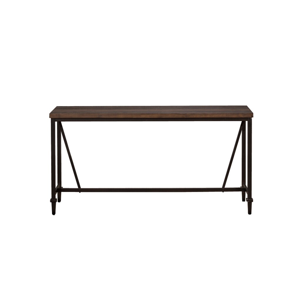 Hillsdale Furniture Trevino Metal Table  Distressed Walnut