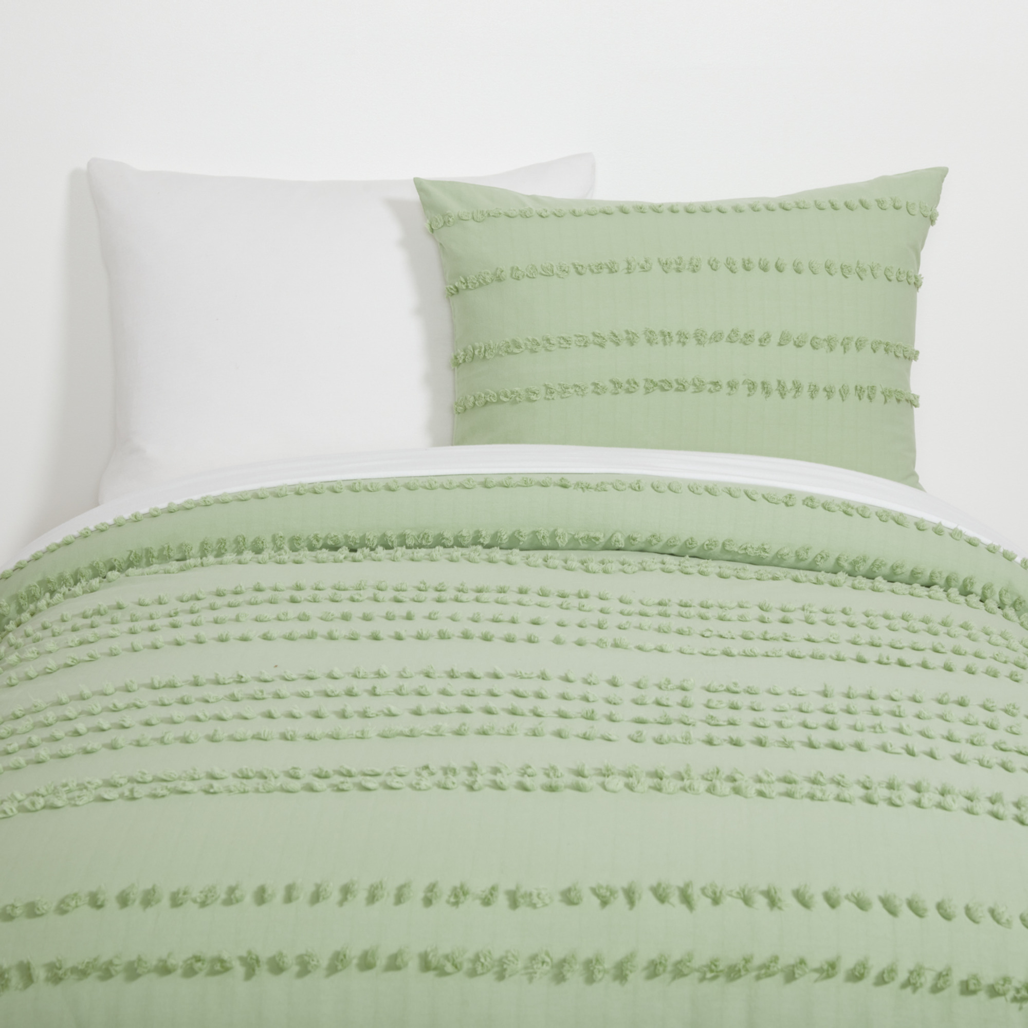 Dormify Billie Pom Stripe Comforter and Sham Set