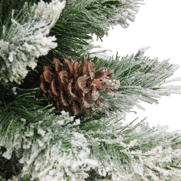 6' Medium Flocked Angel Pine Artificial Christmas Tree