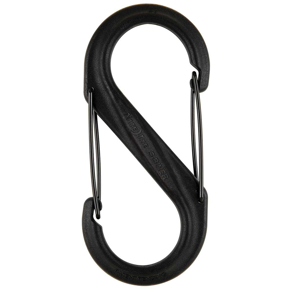 BigToolRack S-Biner® Dual Carabiner Plastic #6 - Black/Black Gates