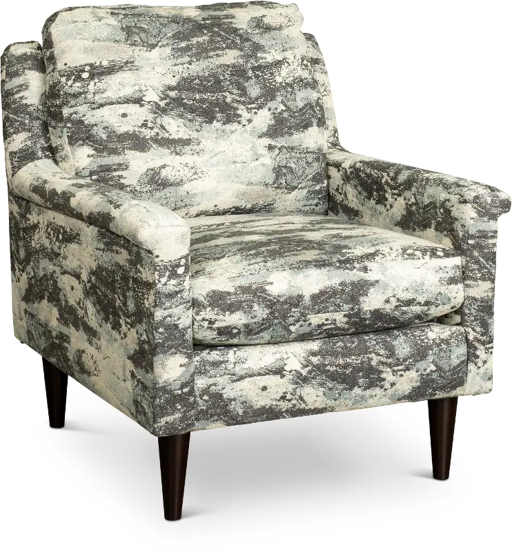 Dacey Mid Century Gray and Cream Accent Chair