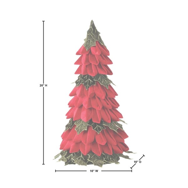 20 Velvet Holly Leaf Cone Tree