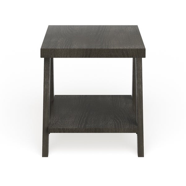 The Gray Barn Cedar Ridge Contemporary Replicated Wood Shelf End Table