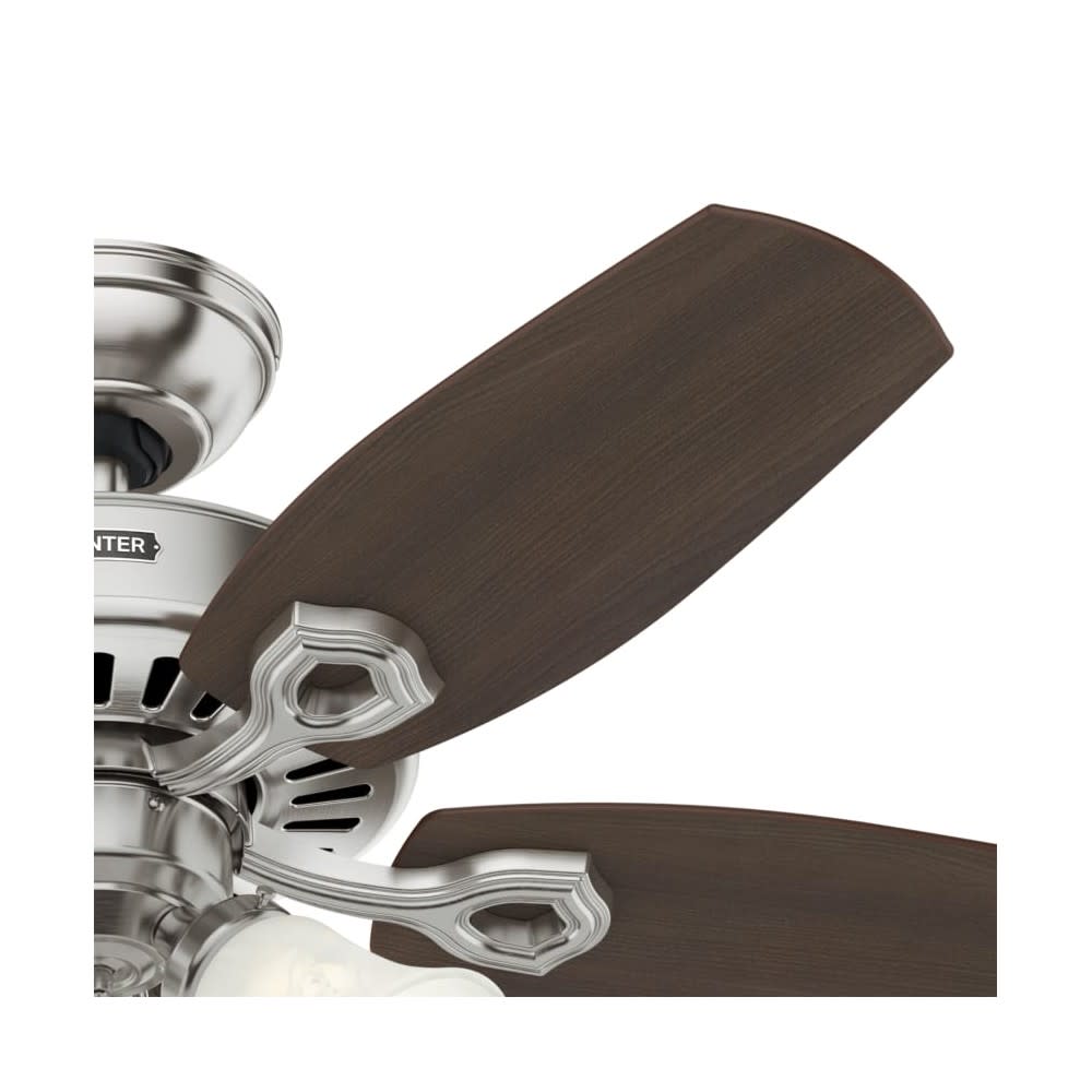 Hunter Builder Ceiling Fan 42 Brushed Nickel Brazilian Cherry ;