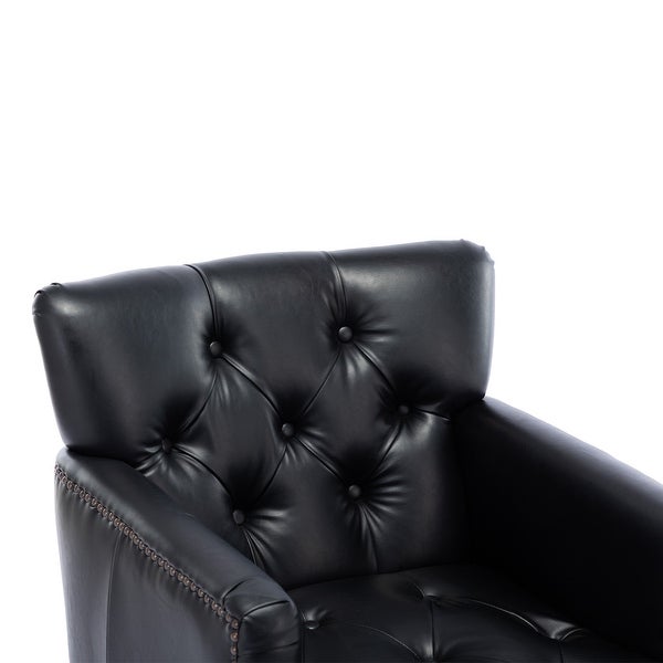 PU Leather Club Chair， Single Sofa Chair for Living Room