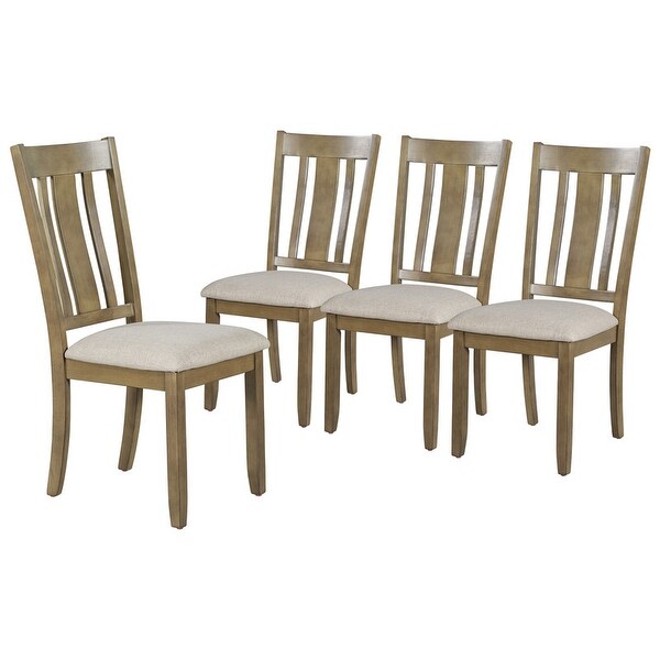 4 ergonomic wooden kitchen dining room chairs， set of 4