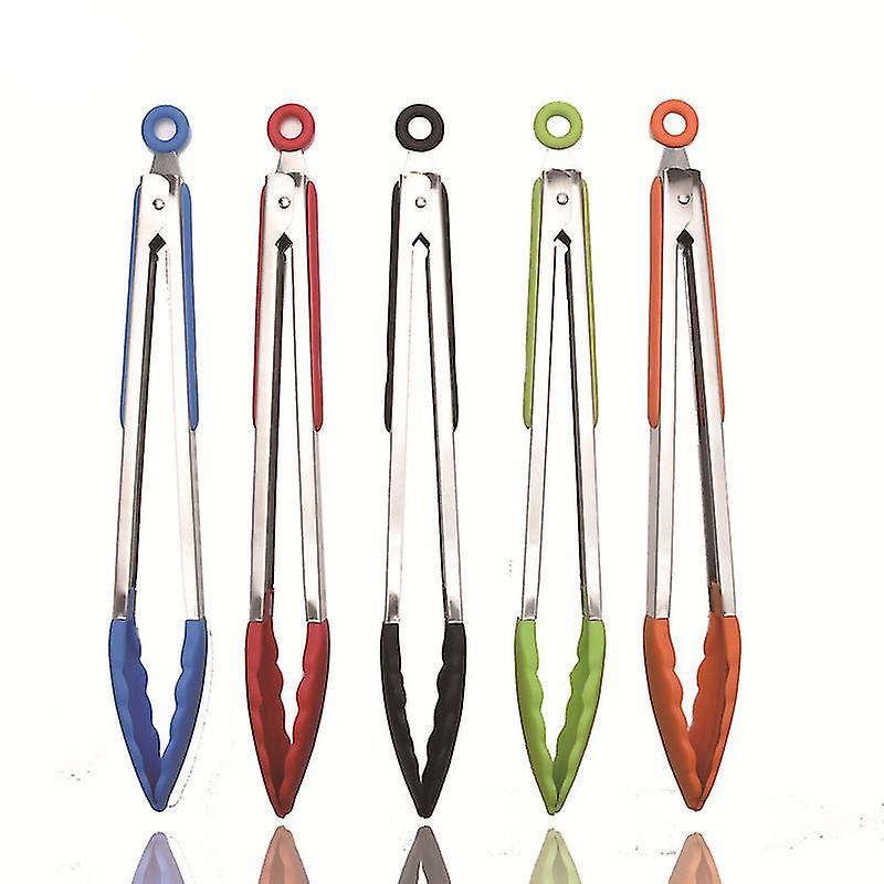 7 Inch Silicone Tongs Mini Kitchen Tongs With Silicone Tips Small Serving Tongs Stainless Steel Cooking Tongs For Salad， Grilling， Frying And Cooking