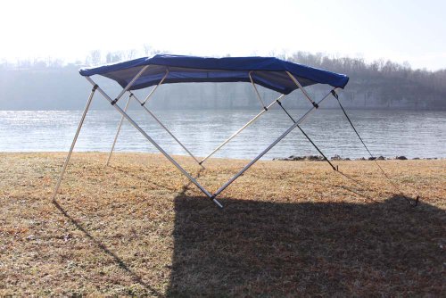 New Royal Blue Pontoon / Deck Boat Vortex 4 Bow Bimini Top 12' Long， 91-96