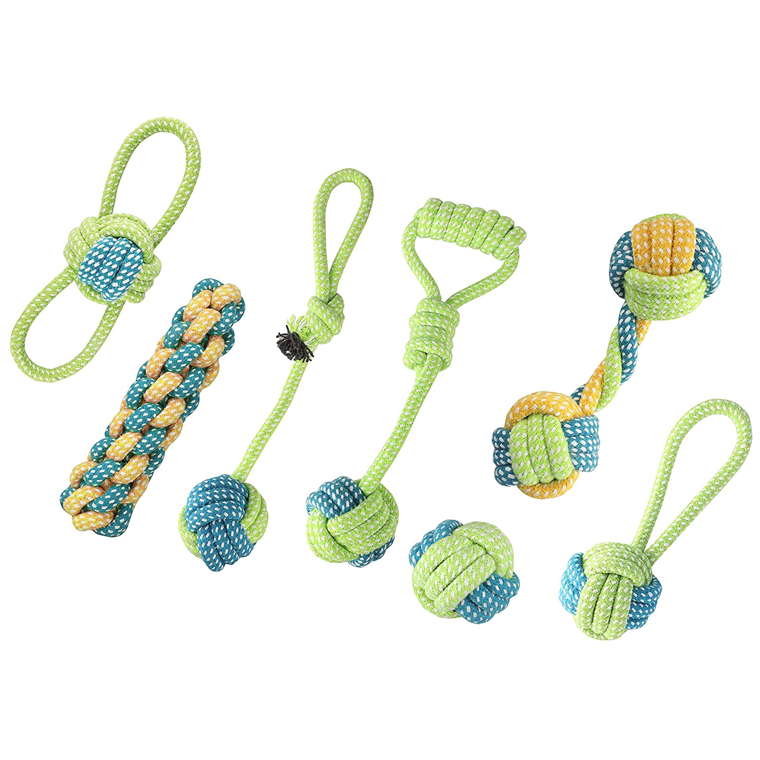 Dog Toys for Aggressive Chewers ，8 Pack Valued Dog Toys for Small，Medium， Large Breed with Interactive Dog Rope Toys