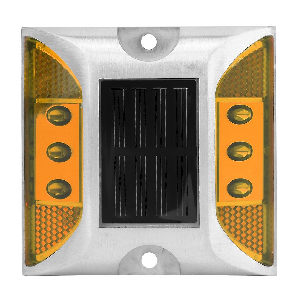 Led Solar Power Ground Marker Lights Waterproof Outdoor Driveway Road Highway Spike Lampyellow