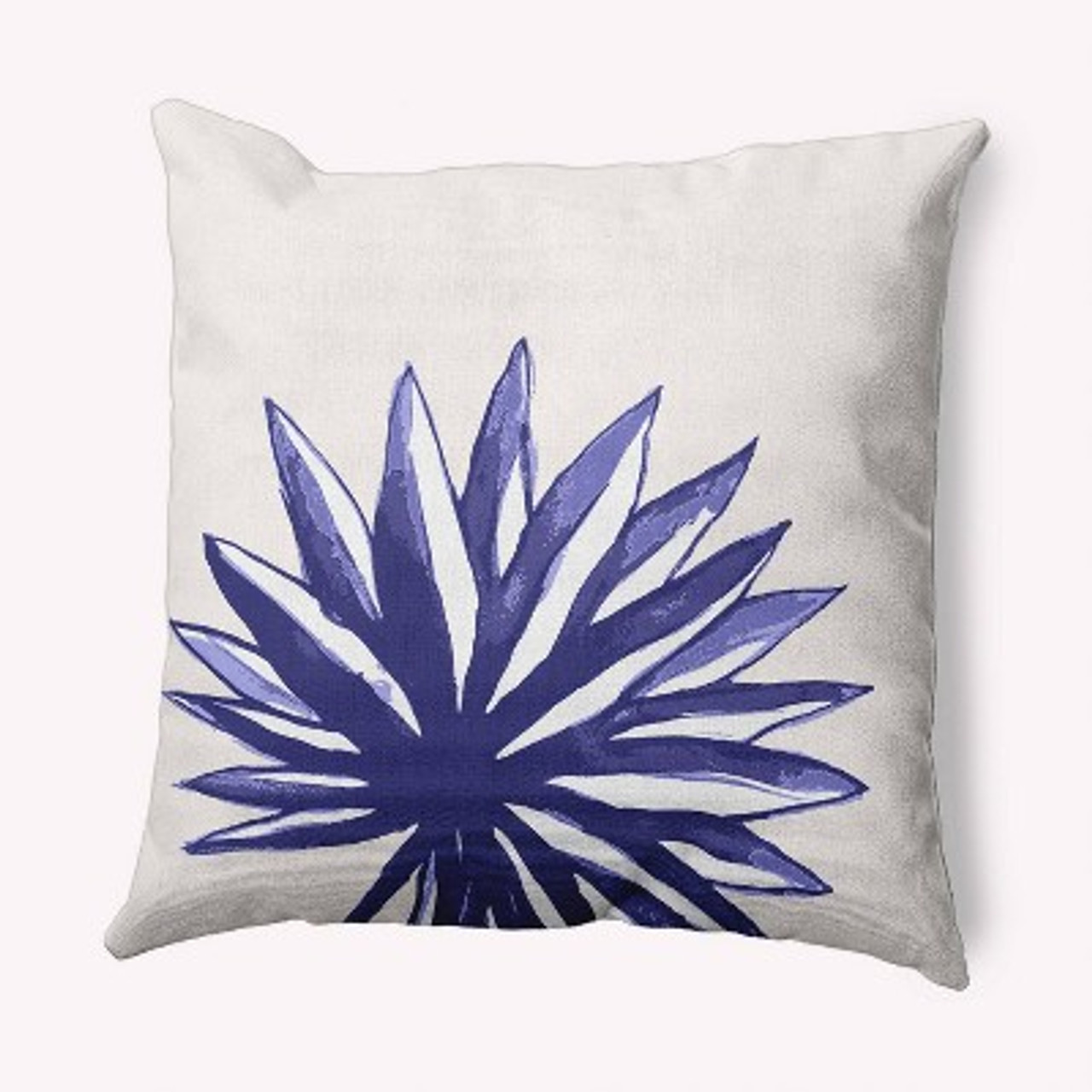 16x16 Spiky Flower Square Throw Pillow Purple - e by design